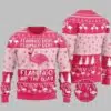 Pink Flamingo All The Way Ugly Christmas Sweater 2