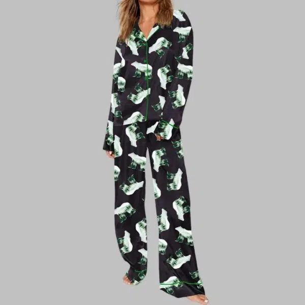 Queen Of The Tetons Grizzly Print Pajama Set 3