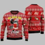 Raccoon We Wish You A Trashy Christmas Ugly Christmas Sweater