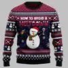 Red Wine Snowman How To Avoid A Meltdown Ugly Christmas Sweater 2