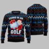 Santa Clause Golf Wonderland Ugly Christmas Sweater 2