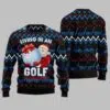 Santa Clause Golf Wonderland Ugly Christmas Sweater 3