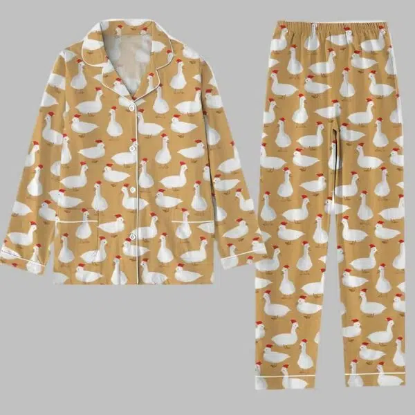 Santa Duck Christmas Pajama Set 4