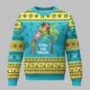 Santa Hula Girl In Hawaii Deck The Palms Ugly Christmas Sweater 2