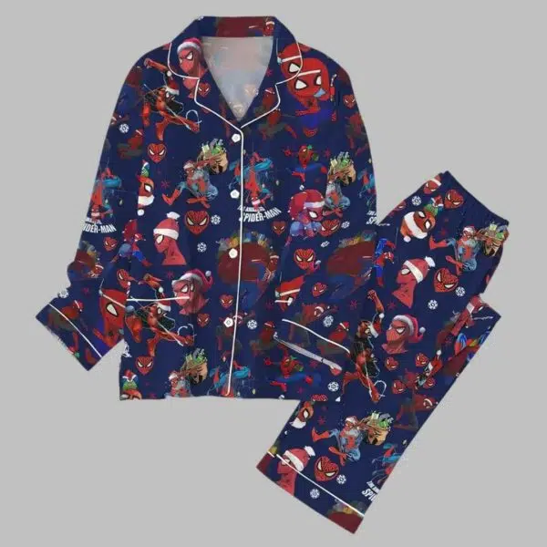 Santa Spiderman Christmas Pajama Set 2