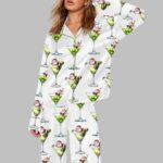 Santa Wine Art Pajama Set