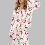 Santa Yoga Satin Pajama Set
