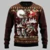 Siberian Husky And Reindeers Car Ugly Christmas Sweater 2