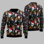 Skull Face Ugly Christmas Sweater