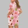 Sliced Feminine Fruit Art Print Pajama Set 4