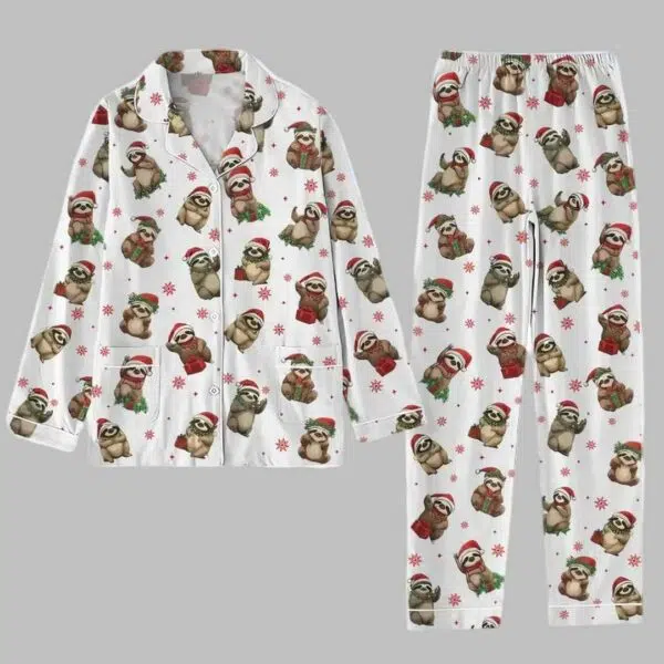 Sloth Christmas Pajama Set 3