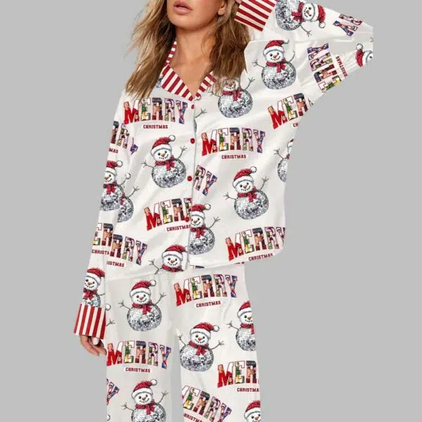 Snowman Merry Christmas Pajama Set 2