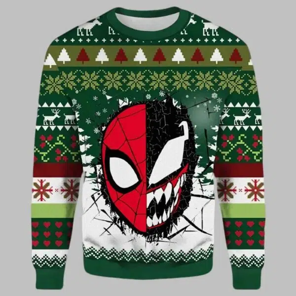 Spider Man And Venom Ugly Christmas Sweater 2