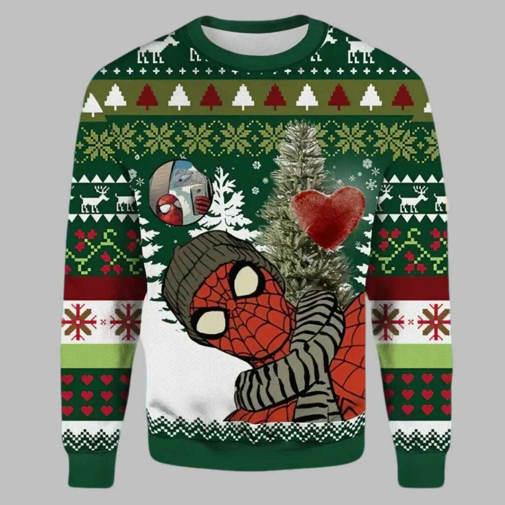 Spider Man Ugly Christmas Sweater 3 1 Spider Man Ugly Christmas Sweater 3 1