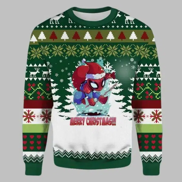 Spiderman Christmas Ugly Christmas Sweater 3 1