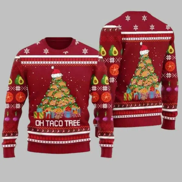 Taco Tree Ugly Christmas Sweater 3