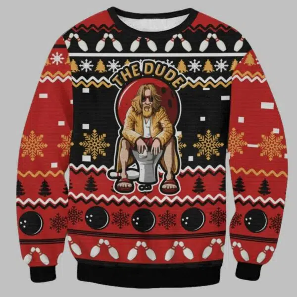 The Big Lebowski Dude Ugly Christmas Sweater 2