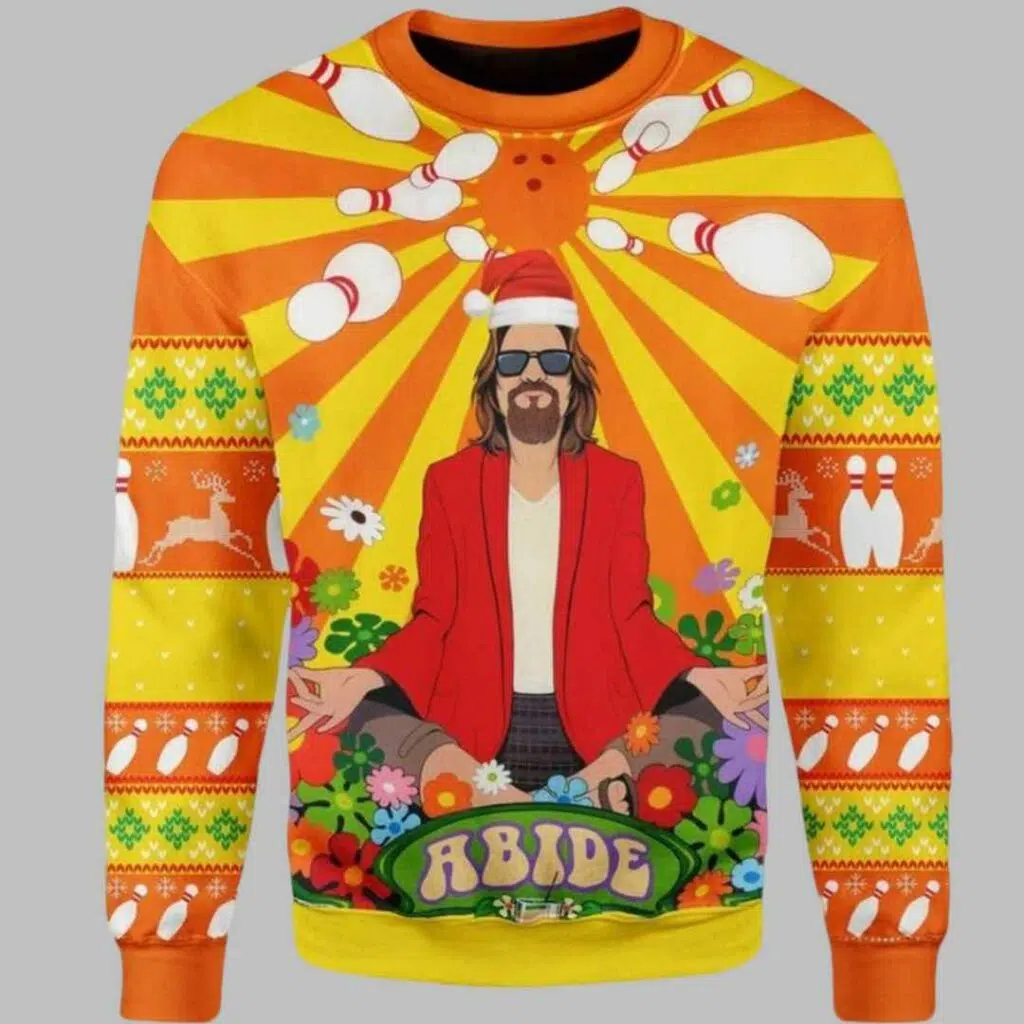 The Big Lebowski Hippie All Over Printed Ugly Christmas Sweater 2