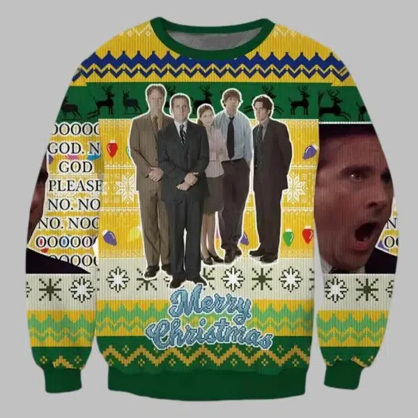 The Office Movie No God Please No Christmas Ugly Christmas Sweater 2