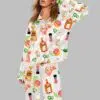 The Spicy Pink Daisy Margarita Pajama Set 2