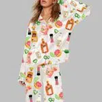 The Spicy Pink Daisy Margarita Pajama Set