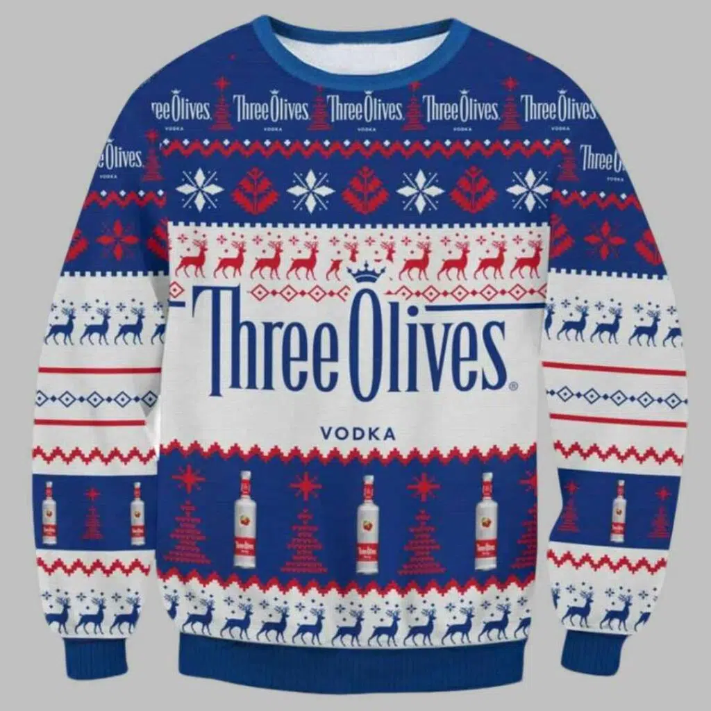 Three Olives Vodka Ugly Christmas Sweater 3