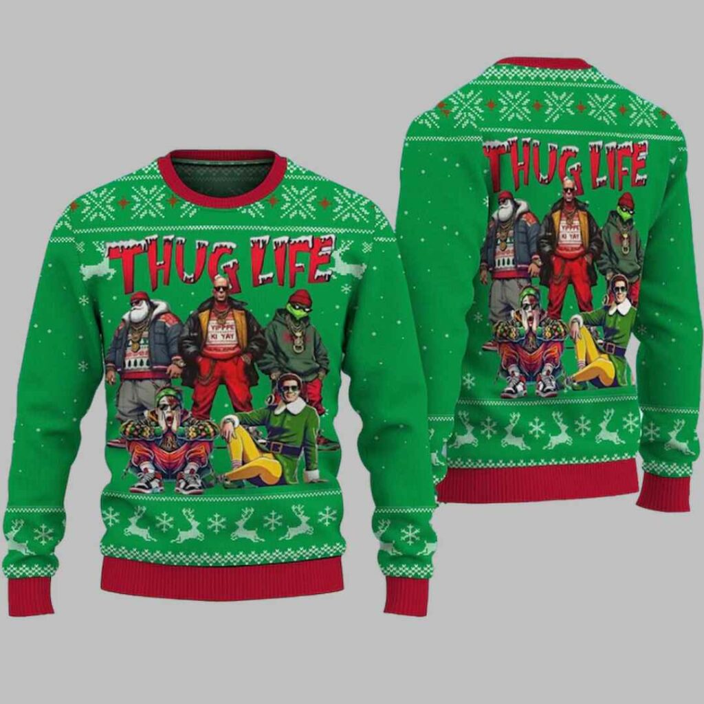 Thug Life Ugly Christmas Sweater 3 Thug Life Ugly Christmas Sweater 3