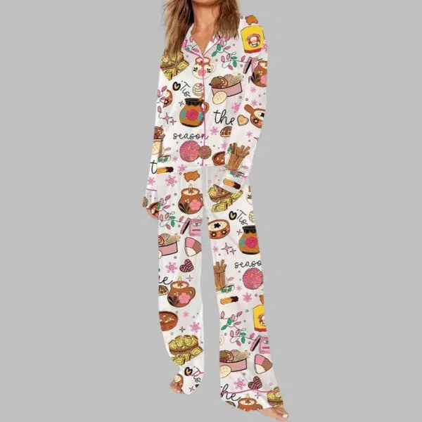 Tis The Season Mexican Snacks Pajama Set 3