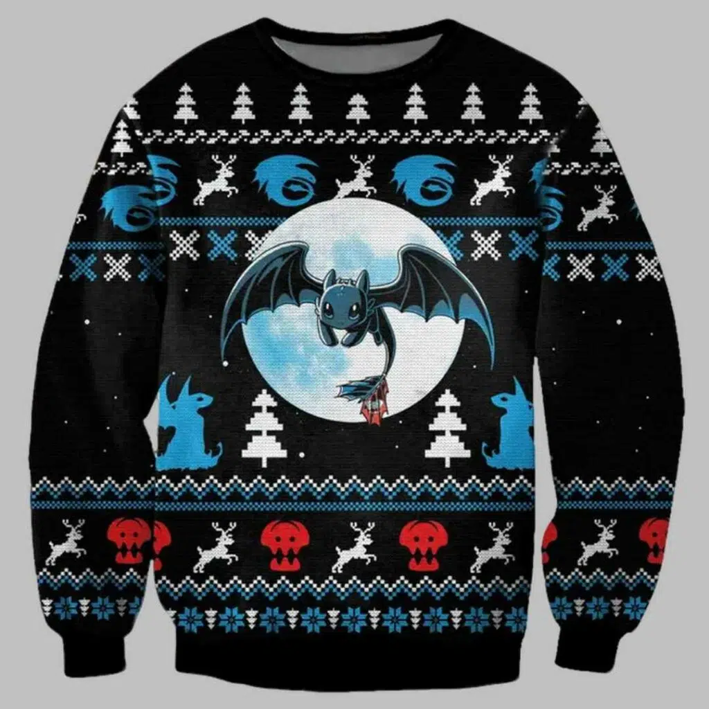 Toothless Ugly Christmas Sweater 3