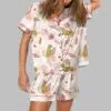 Tropical Rainforest Leopard Art Print Pajama Set 2