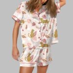 Tropical Rainforest Leopard Art Print Pajama Set