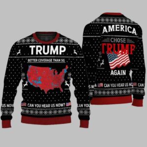 Trump Can you Hear Us Now Make America Great Again Ugly Christmas Sweater 2