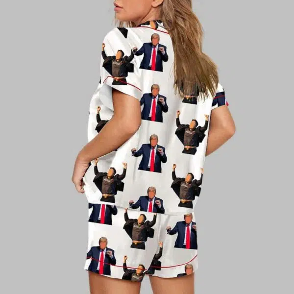 Trump Elon Musk Jumping Musk Pajama Set 4