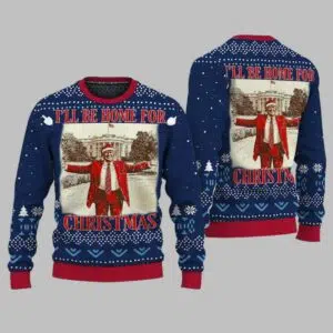 Trump Ill Be Home for Christmas Ugly Christmas Sweater 2