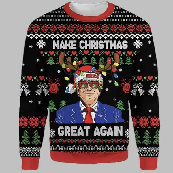 Trump Make Christmas Great Again Ugly Christmas Sweater 3 1