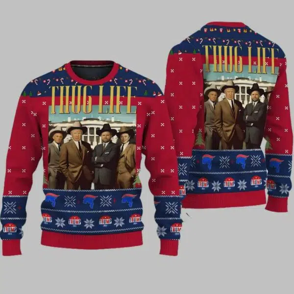 Trump Thug Life Christmas Ugly Christmas Sweater 2