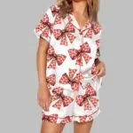 Valentine Coquette Bow Pajama Set