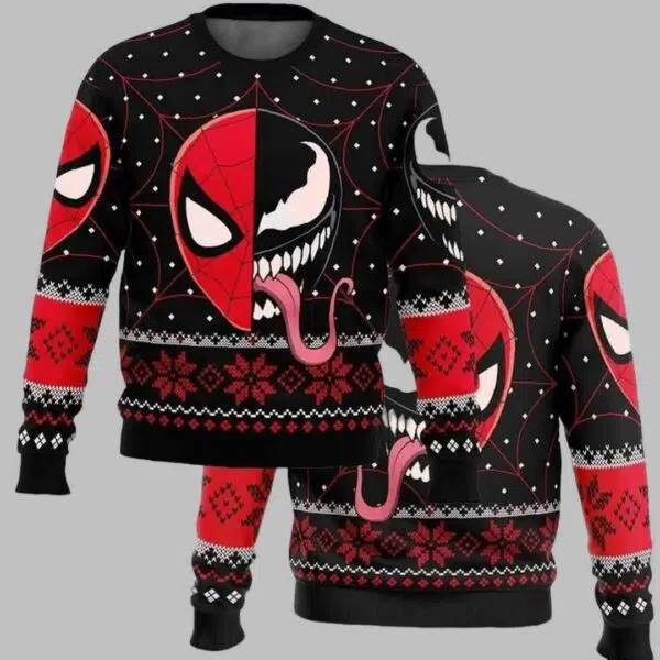 Venom Spiderman Ugly Christmas Sweater 2