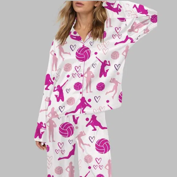 Volleyball Satin Pajama Set 4