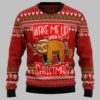 Wake Me Up When It's Christmas Lazy Sloth Sweater 2