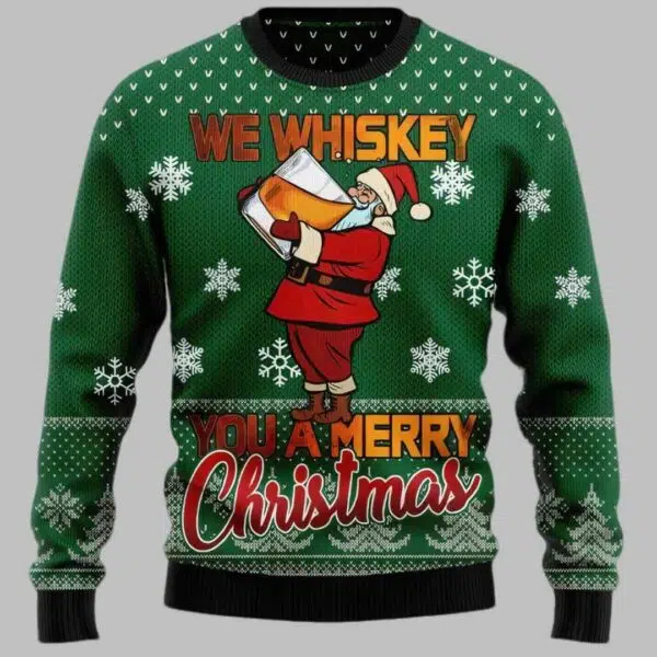 We Whiskey You A Merry Ugly Christmas Sweater 2