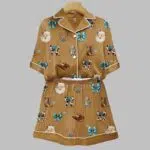 Western Christmas Cowboy Santa Art Print Pajama Set