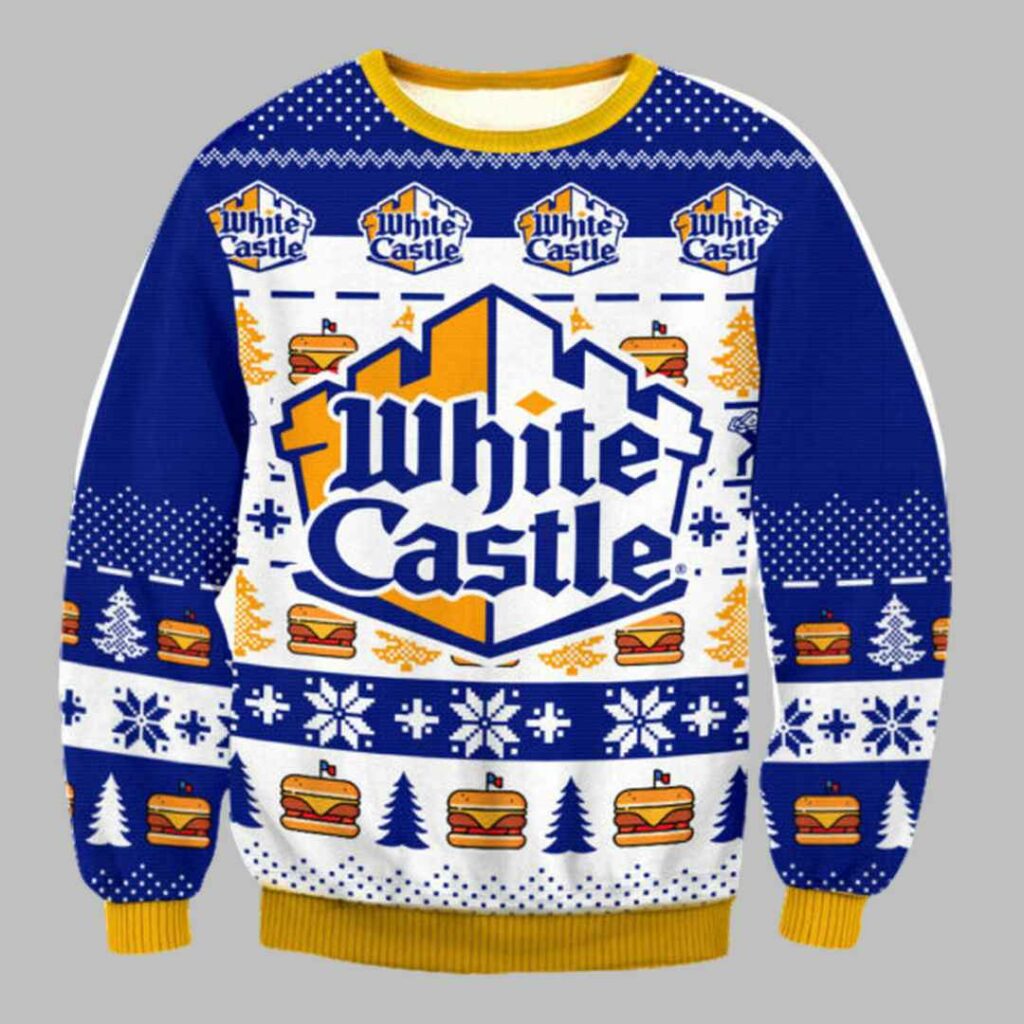 White Castle Ugly Christmas Sweater 3 White Castle Ugly Christmas Sweater 3