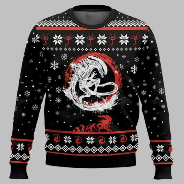 Xenomorph Alien Ugly Christmas Sweater 3