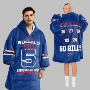 2024 Buffalo Football Unisex Blanket Hoodie 1