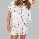 Abstract Winter Apre Ski Pajama Set