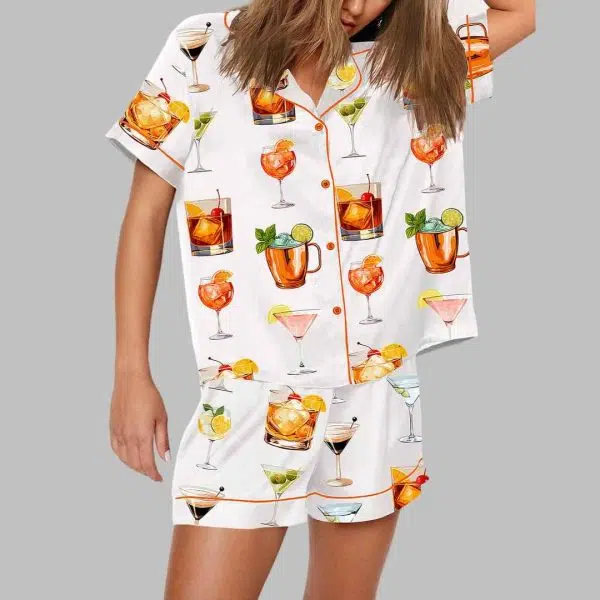 Aperol Spritz Old Fashioned Cocktails Spritz Mojito Pajama Set 1