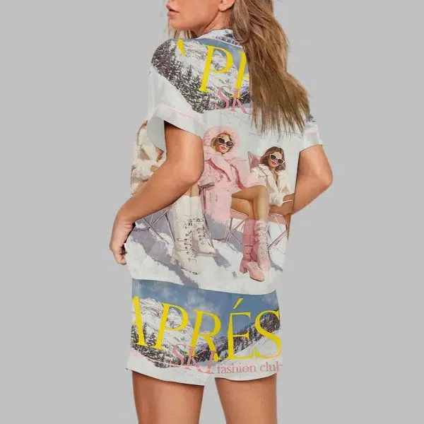 Aprs Ski Girly Print Pajama Set 4