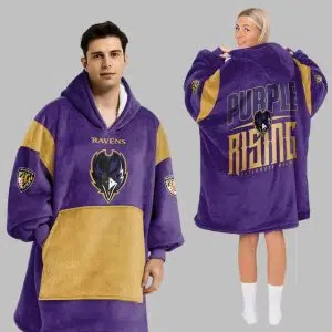 Baltimore Football Unisex Blanket Hoodie 1