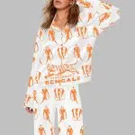 Bengals Football Art Print Pajama Set